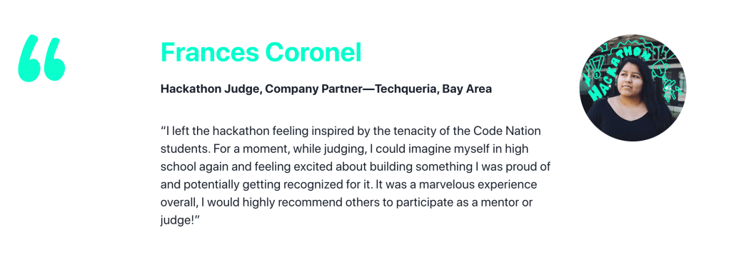 Quote by Frances Coronel, found on codenation.org